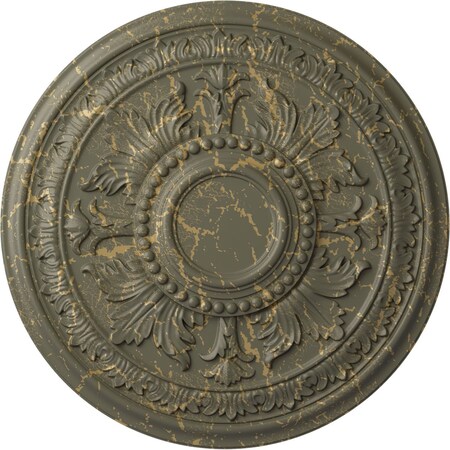 Ekena Millwork Tellson Ceiling Medallion (Fits Canopies up to 6 3/4"), 30 5/8"OD x 2 1/2"P, Witch Hazel Crackle CM30TEWHC